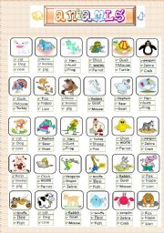 English Worksheet: Animals