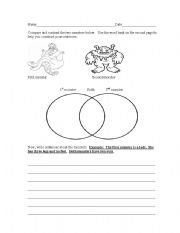 English worksheet: Monsters Compare and Contrast