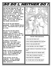 English Worksheet: SO DO I, NEITHER DO I