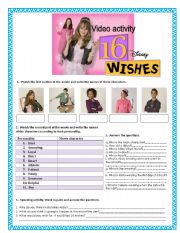 English Worksheet: 16 wishes- Personality adjectives, clothes, physical description