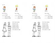 English Worksheet: HE / SHE; HIS / HER