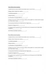 English worksheet: Vocabulary for advanced students