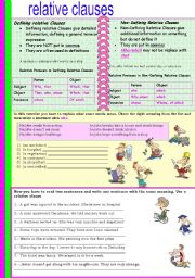 English Worksheet: REALTIVE CLAUSES