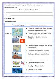 English worksheet: A Study Tour (Part 1)