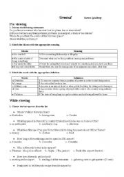 English Worksheet: Terminal