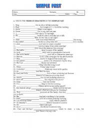 English Worksheet: Simple Past