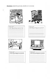 English worksheet: House parts