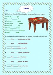 English Worksheet: countable and uncountable exercises