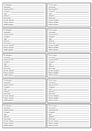 English Worksheet: Form
