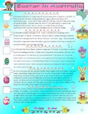 English Worksheet: Easter in Australia