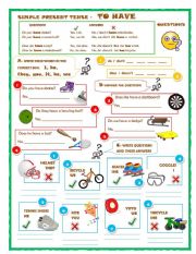 Simple Present Tense- To have- Questions