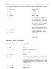 English Worksheet: Sample formal and informal letters 