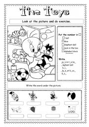 English Worksheet: The toys