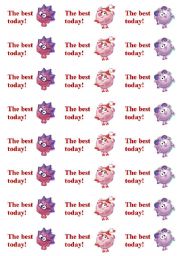 English Worksheet: Reward Stickers Smeshariki to encourage young lerners and adults