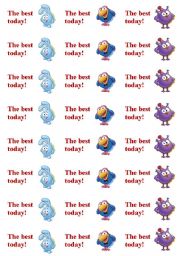 English Worksheet: Reward Stickers Smeshariki to encourage young lerners and adults