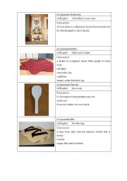 English Worksheet: Describing Japanese things