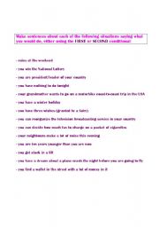 English worksheet: first and second conditionals, corrected version