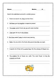 English Worksheet: Subject & Object Pronoun