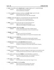 English Worksheet: Conjunctions