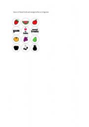 English Worksheet: Fruits