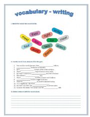 English worksheet: Match - fill in - write - group