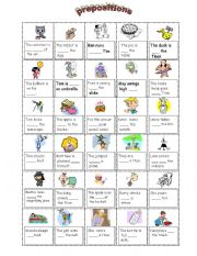 English Worksheet: prepositions