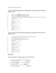 English worksheet: Comparative and Superlative