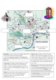 English Worksheet: Lets visit London! (2/4) Part 2 - Worksheet