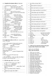 English Worksheet: Countalbles Uncountables 
