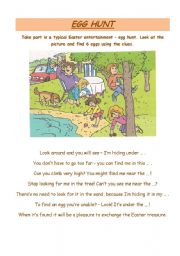 English Worksheet: Egg Hunt