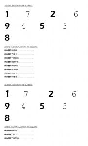 English worksheet: Numbers 1 -10