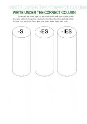 English Worksheet: third person singular