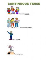English Worksheet: present continuous tense