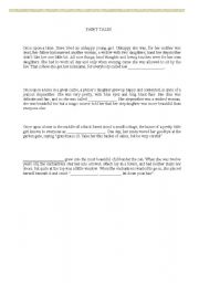 English Worksheet: Fairy tales