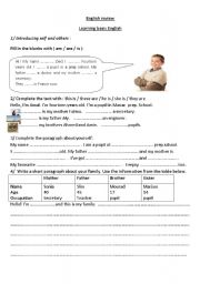 English Worksheet: English review