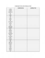 English Worksheet: Adjectives - Comparative & Superlative