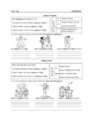 English worksheet: Going On