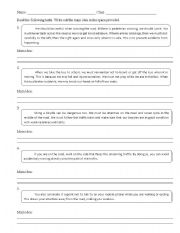 English Worksheet: Identify main idea