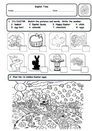 English Worksheet: Easter worksheet