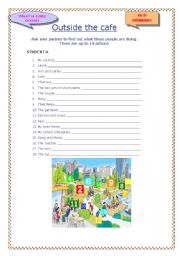 English Worksheet: Outside the cafe