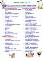 English Worksheet: Writing practice for TOEFL/IELTS exams. Useful expressions and vocabulary. Part XI.