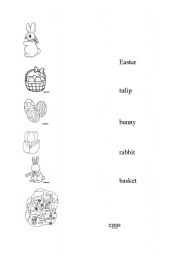 English worksheet: Easter matching