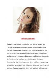 English Worksheet: Elizabeth Passion