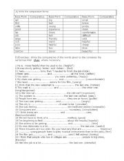 English Worksheet: comparative superlative