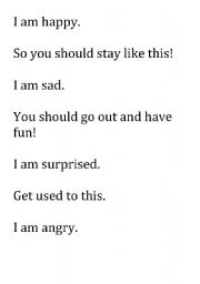 English Worksheet: Feelings and Solutions