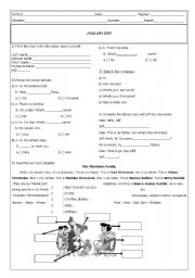 Test on reading and basic questions