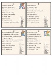 English Worksheet: hexagon game