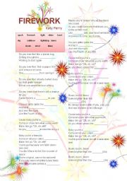 English Worksheet: Firework. Katy Perry
