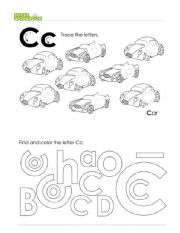 English worksheet: Letter Cc