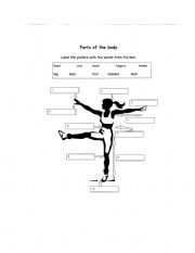 English Worksheet: BODY PARTS